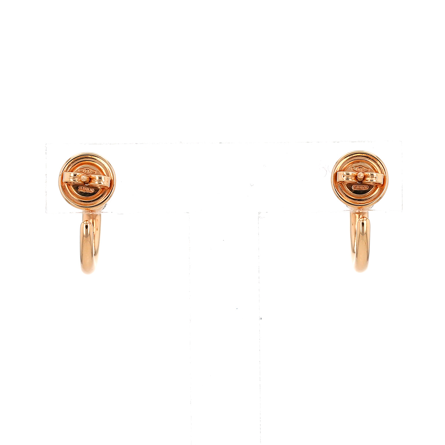 Pomellato M'ama Non M'ama small hoop earrings in pink gold, onyx and black diamonds - Detail D4