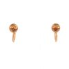 Pomellato M'ama Non M'ama small hoop earrings in pink gold, onyx and black diamonds - Detail D4 thumbnail