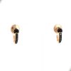 Pomellato M'ama Non M'ama small hoop earrings in pink gold, onyx and black diamonds - Detail D5 thumbnail