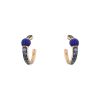 Pomellato M'ama Non M'ama hoop earrings in pink gold, lapis-lazuli and sapphires - 00pp thumbnail