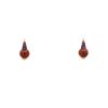 Paire de boucles d'oreilles Pomellato M'ama Non M'ama en or rose, grenats et saphirs roses - 360 thumbnail