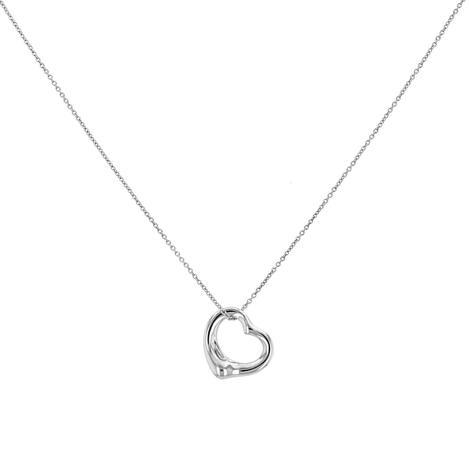 Tiffany & Co Open Heart pendant in platinium