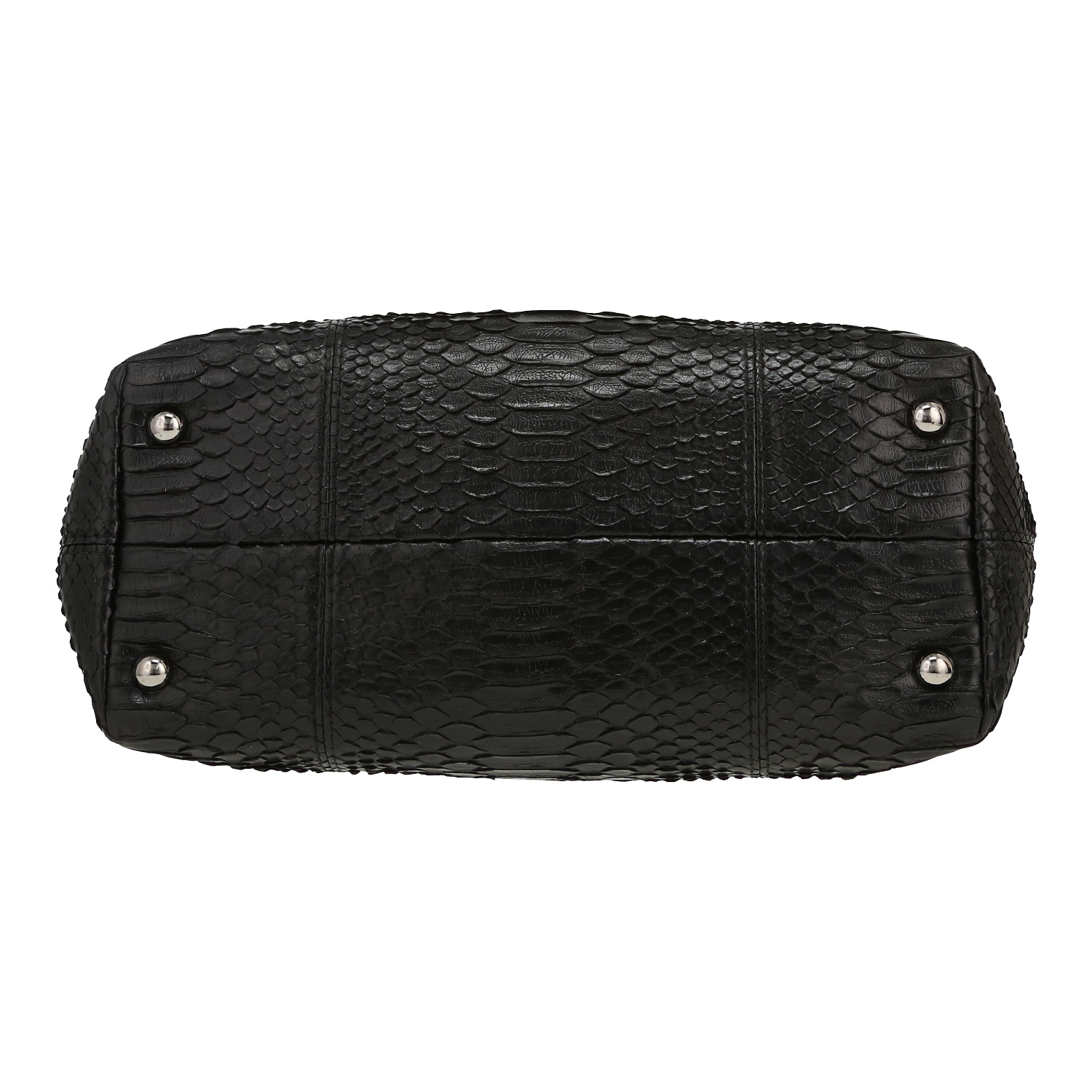 Sac cabas Chanel  Executive en python noir - Detail D1