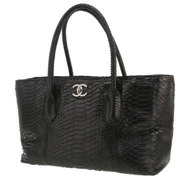 Bolso Cabás Chanel  Executive en piel de pitón negra