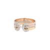 Open Cartier C de Cartier ring in 3 golds and diamonds - 00pp thumbnail