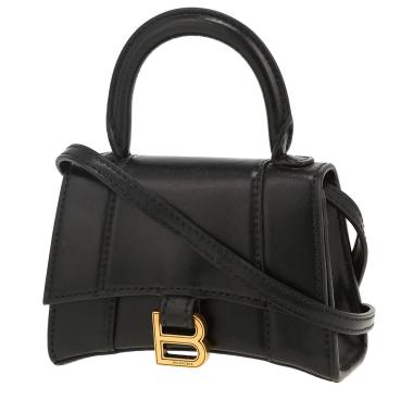 Borsa a tracolla Balenciaga  Hourglass in pelle nera