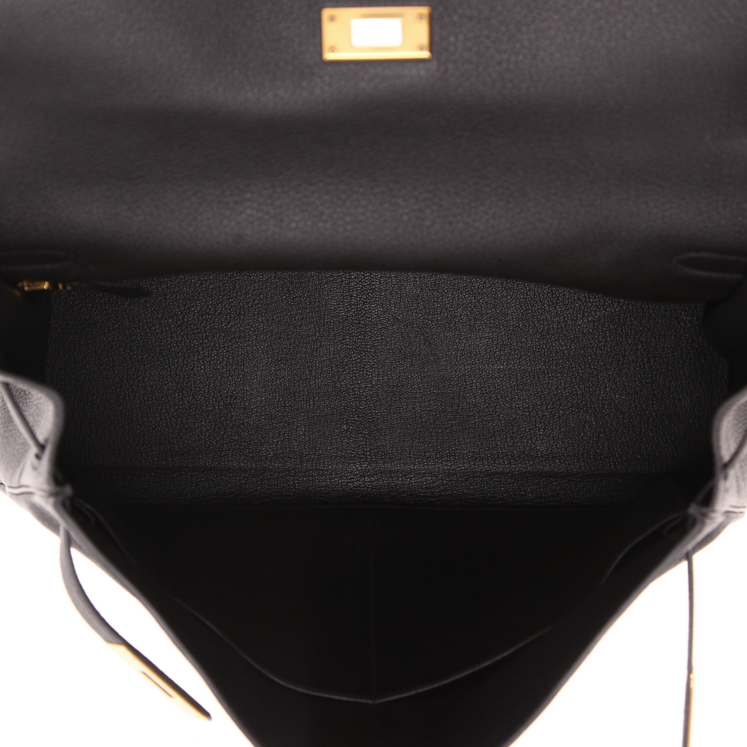 Sac à main Hermès  Kelly 35 cm en cuir togo noir - Detail D3