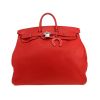 Bolsa de viaje Hermès  Haut à Courroies - Travel Bag en cuero togo rojo - 360 thumbnail