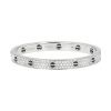 Cartier Love pavé bracelet in white gold, ceramic and diamonds, size 17 - 00pp thumbnail