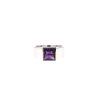 Cartier Tank signet ring in white gold and amethyst - 360 thumbnail