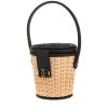 Dior   clutch  in beige braided wicker  and navy blue leather - 00pp thumbnail