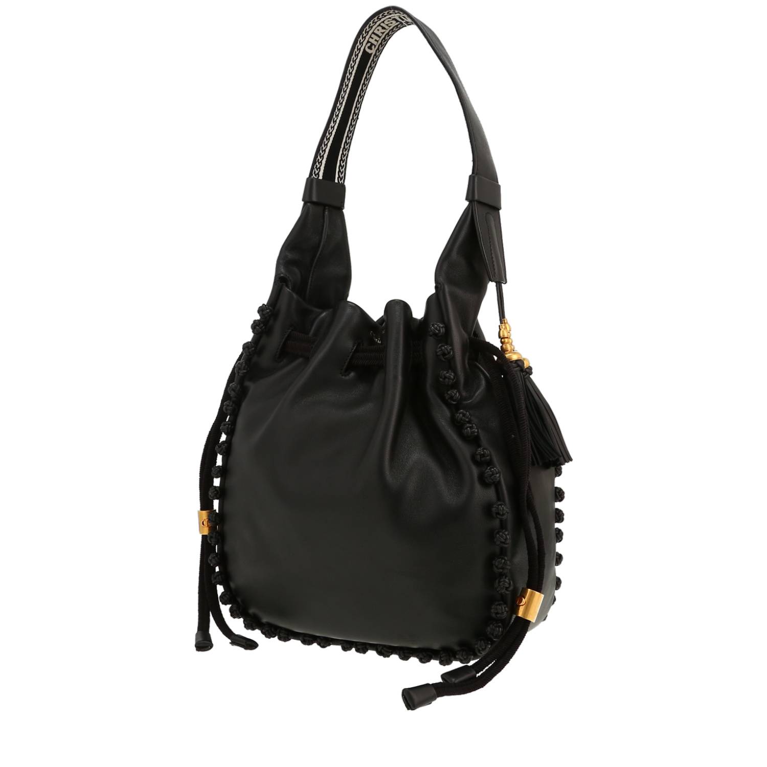 Dior Bucket handbag in black leather
