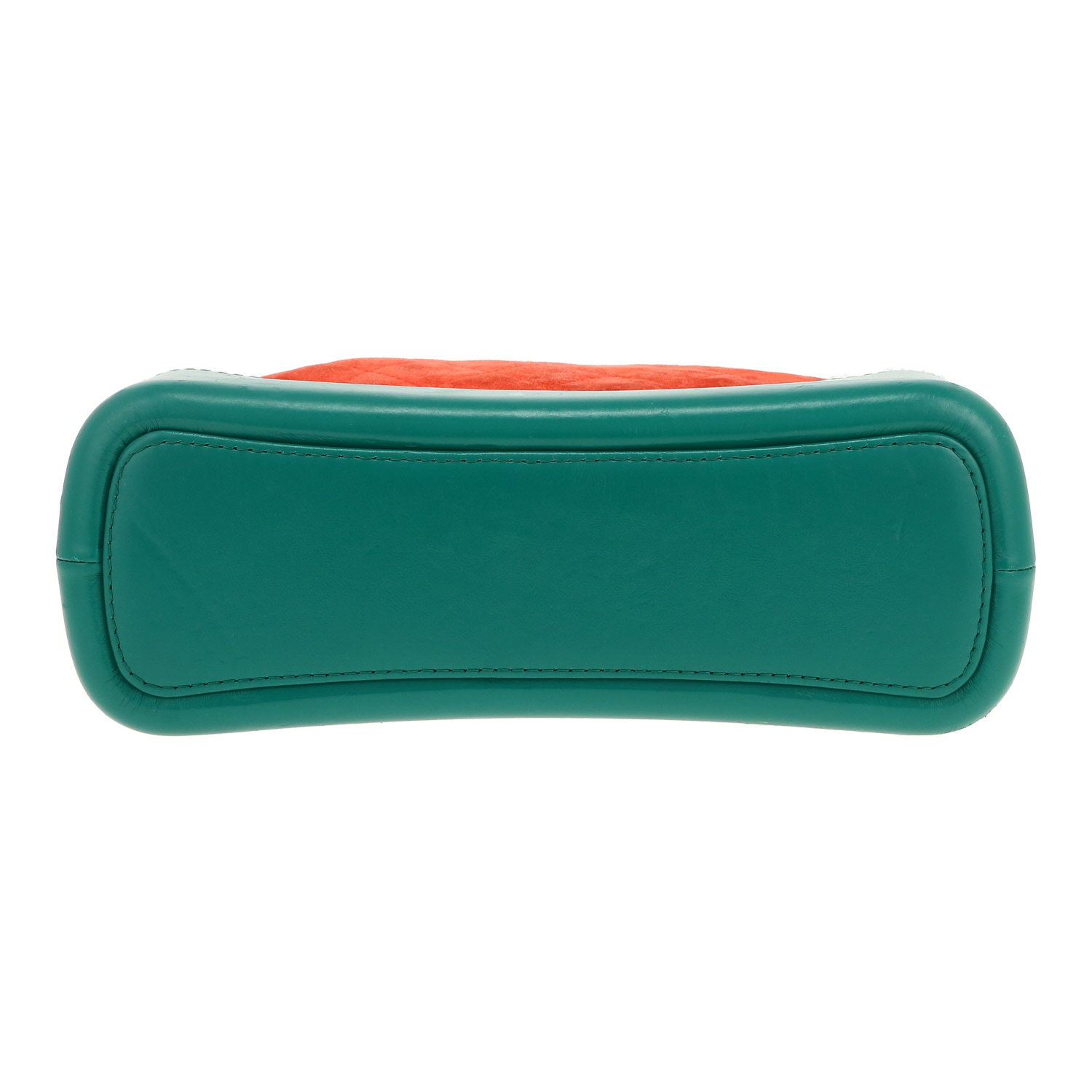 Bolso bandolera Chanel  Gabrielle  modelo mediano  en cuero verde y azul y nubuck rojo - Detail D1