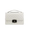 Chanel   shoulder bag  in silver quilted leather - 360 thumbnail