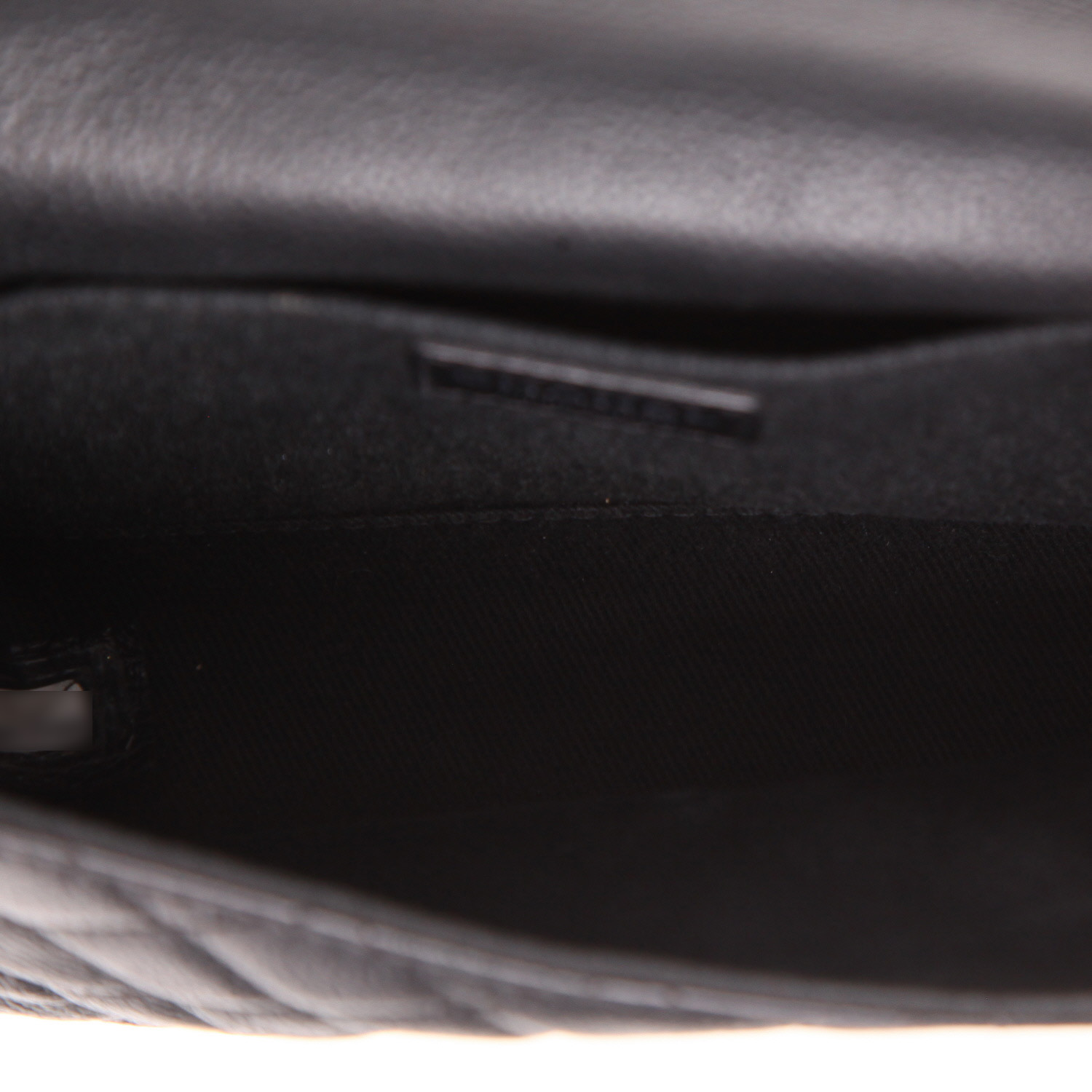 Chanel  Pochette ceinture clutch-belt  in black quilted grained leather - Detail D3