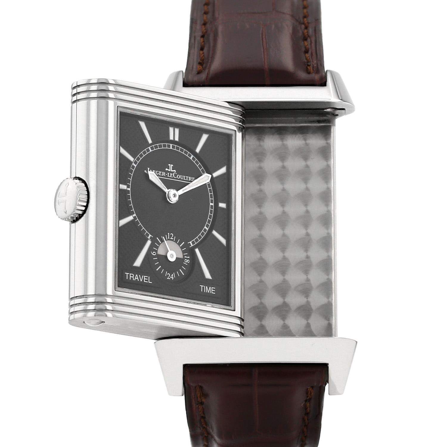 Montre Jaeger-LeCoultre Reverso en acier Ref: Jaeger-LeCoultre - 215.8.D4  Vers 2010 - Detail D3