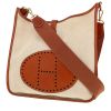 Bolso bandolera Hermès  Evelyne en cuero color oro y lona beige - 00pp thumbnail