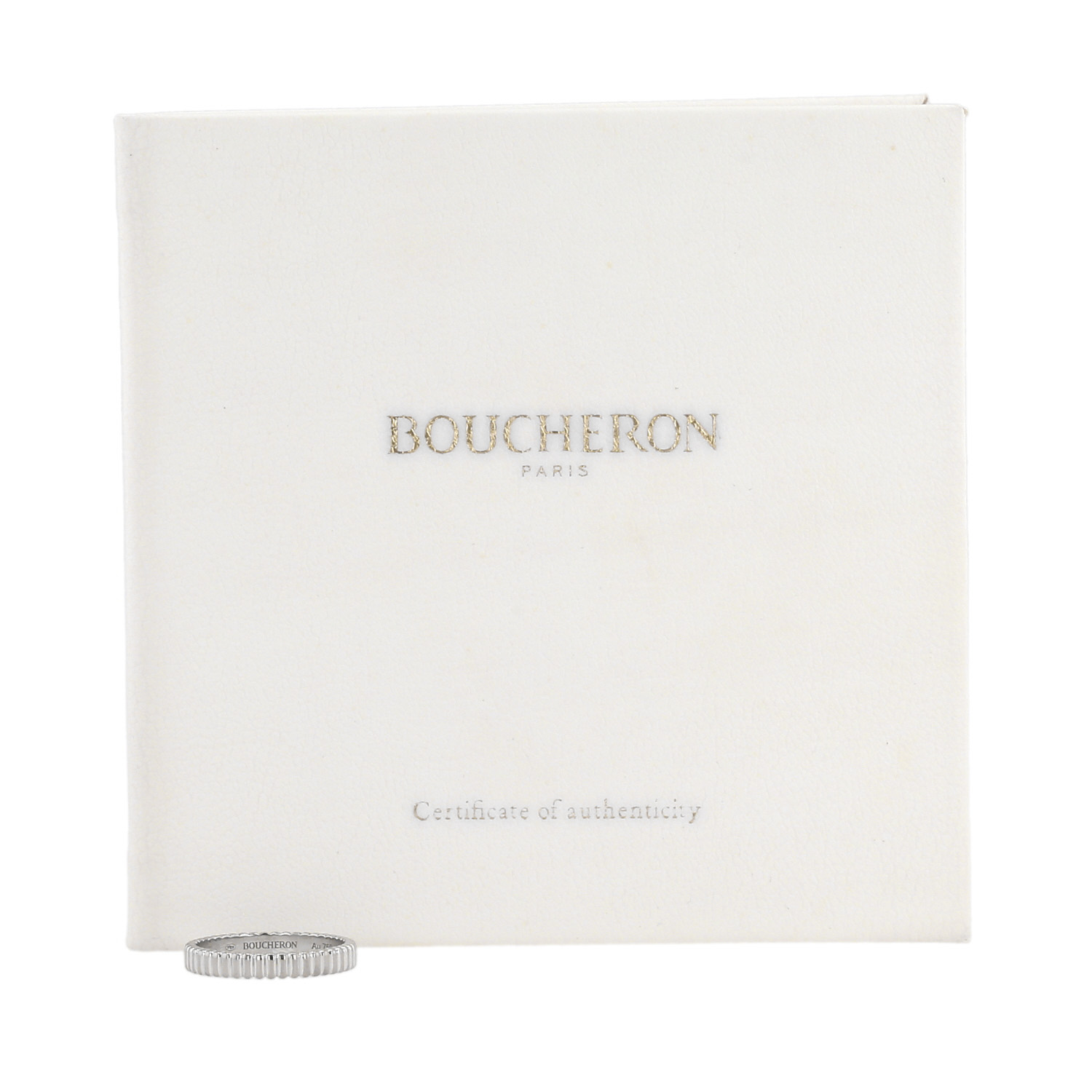 Boucheron Grosgrain ring in white gold - Detail D2
