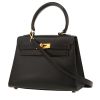 Hermès  Kelly 20 cm shoulder bag  in black box leather - 00pp thumbnail