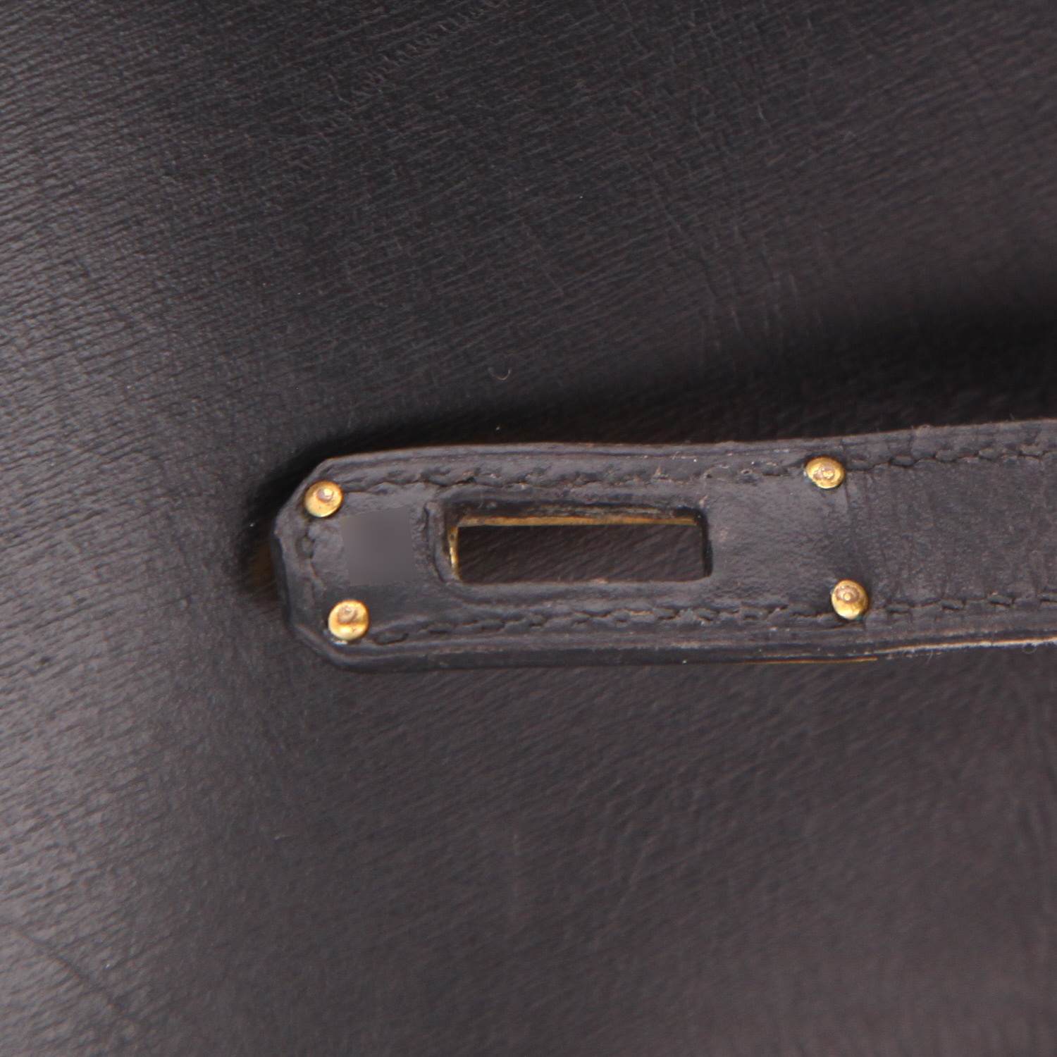 Hermès  Kelly 20 cm shoulder bag  in black box leather - Detail D4