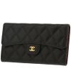 Chanel  Classic Wallet wallet  in black quilted grained leather - 00pp thumbnail