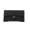 Chanel  Classic Wallet wallet  in black quilted grained leather - 360 thumbnail