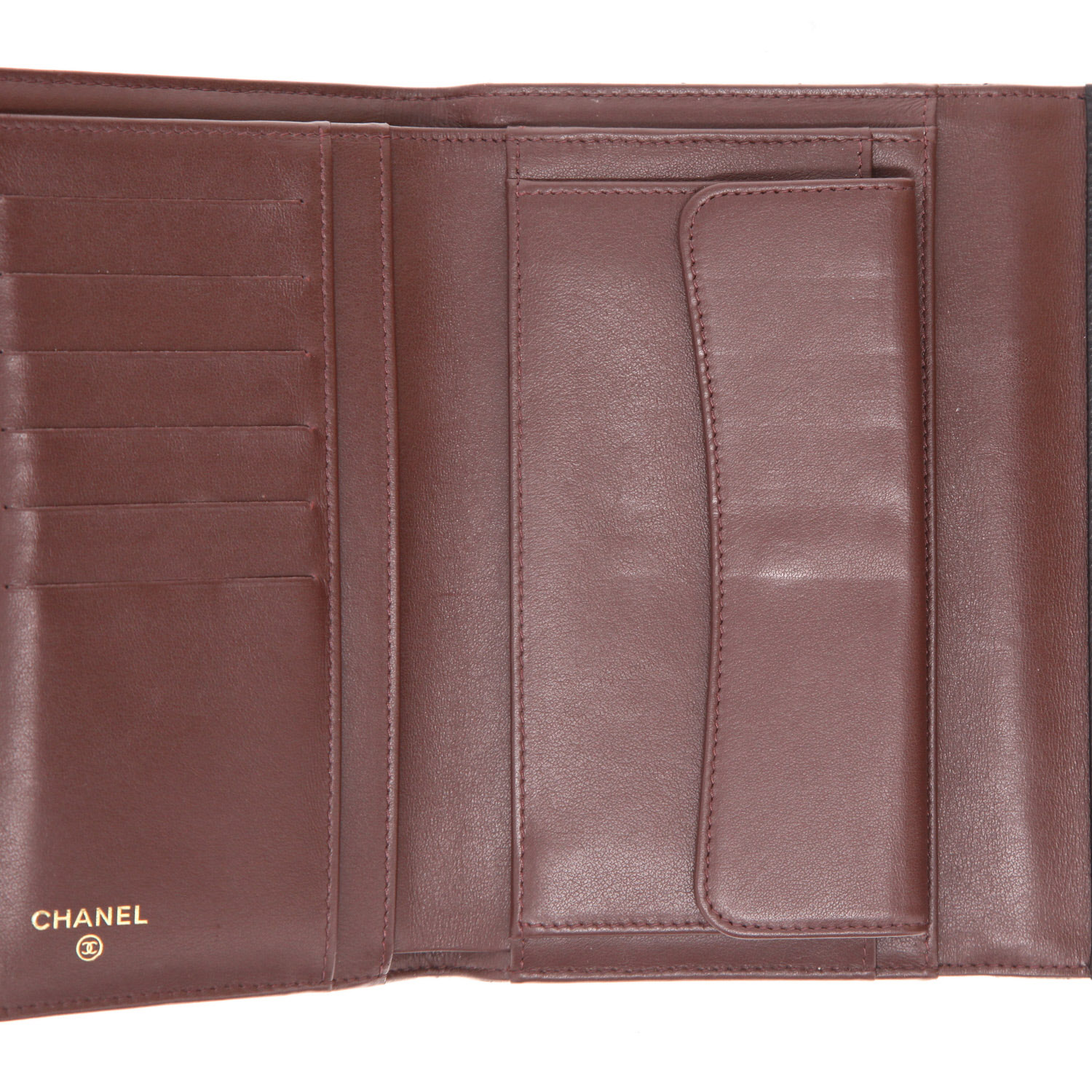 Portafogli Chanel  Classic Wallet in pelle martellata e trapuntata nera - Detail D3