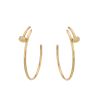 Cartier Juste un clou large model hoop earrings in yellow gold and diamonds - 00pp thumbnail