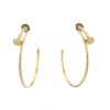 Cartier Juste un clou large model hoop earrings in yellow gold and diamonds - 360 thumbnail