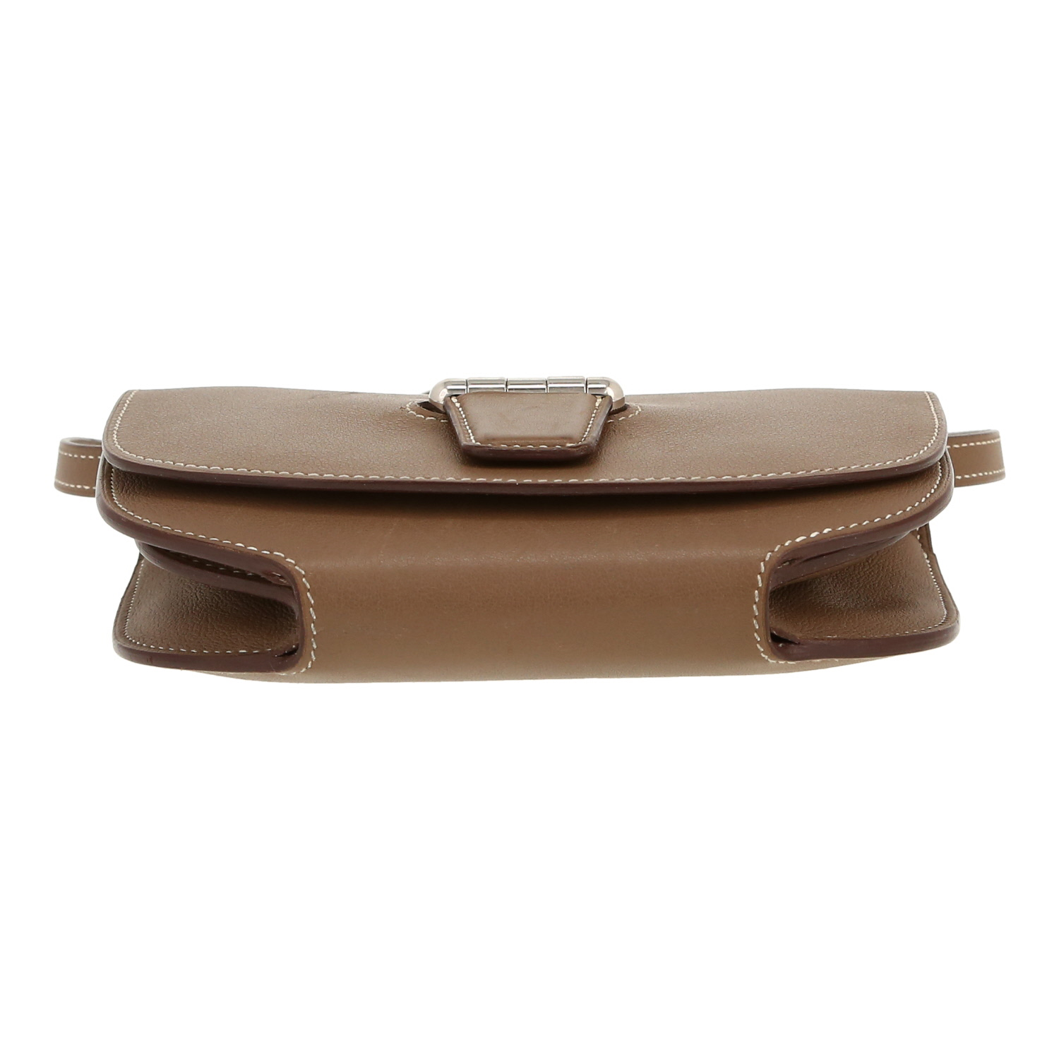 Borsa a tracolla Hermès  Convoyeur in pelle Swift etoupe - Detail D1