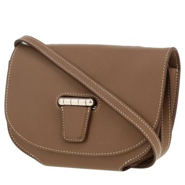 Bolso bandolera Hermès  Convoyeur en cuero swift marrón etoupe