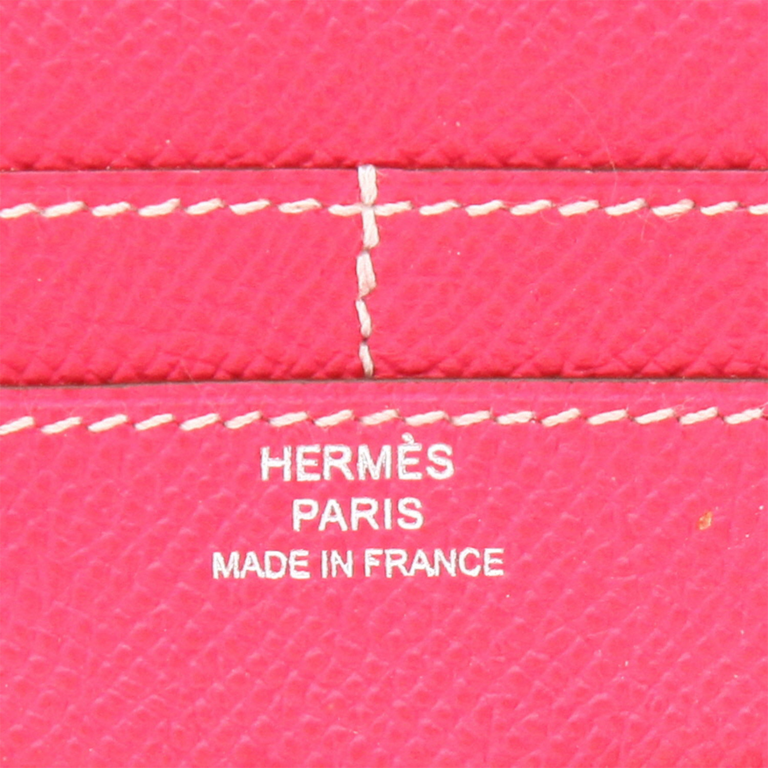 Monedero Hermès  Constance Wallet en cuero epsom Rose Tyrien - Detail D2