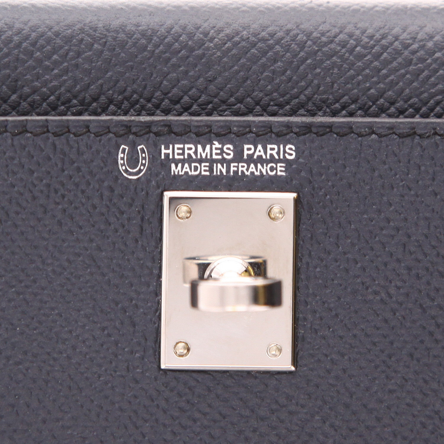 Bolso de mano Hermès  Kelly 20 cm en cuero epsom Bleu Caban - Detail D2