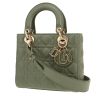 Sac à main Dior  Lady Dior en cuir cannage vert - 00pp thumbnail