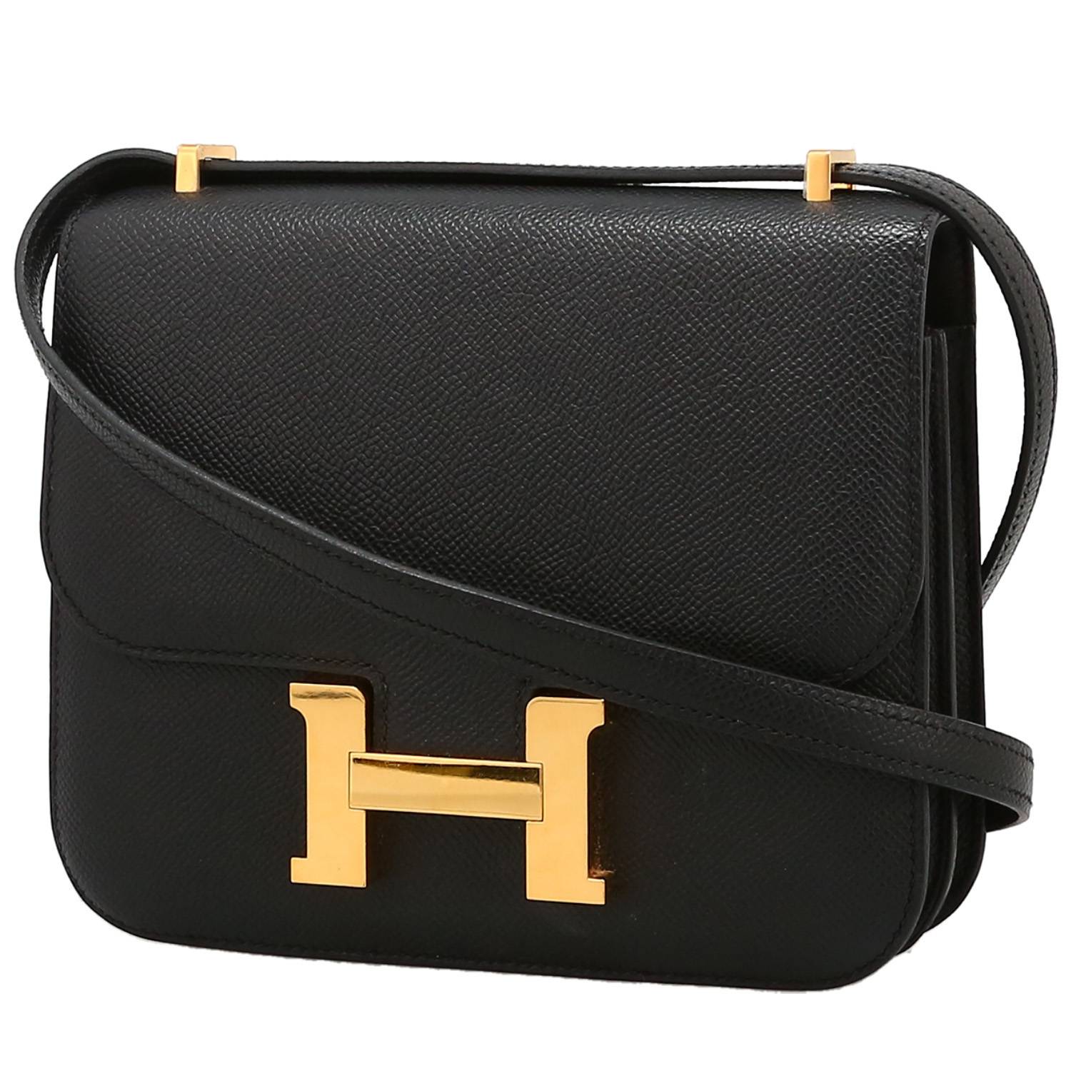 Hermès Constance handbag in black epsom leather