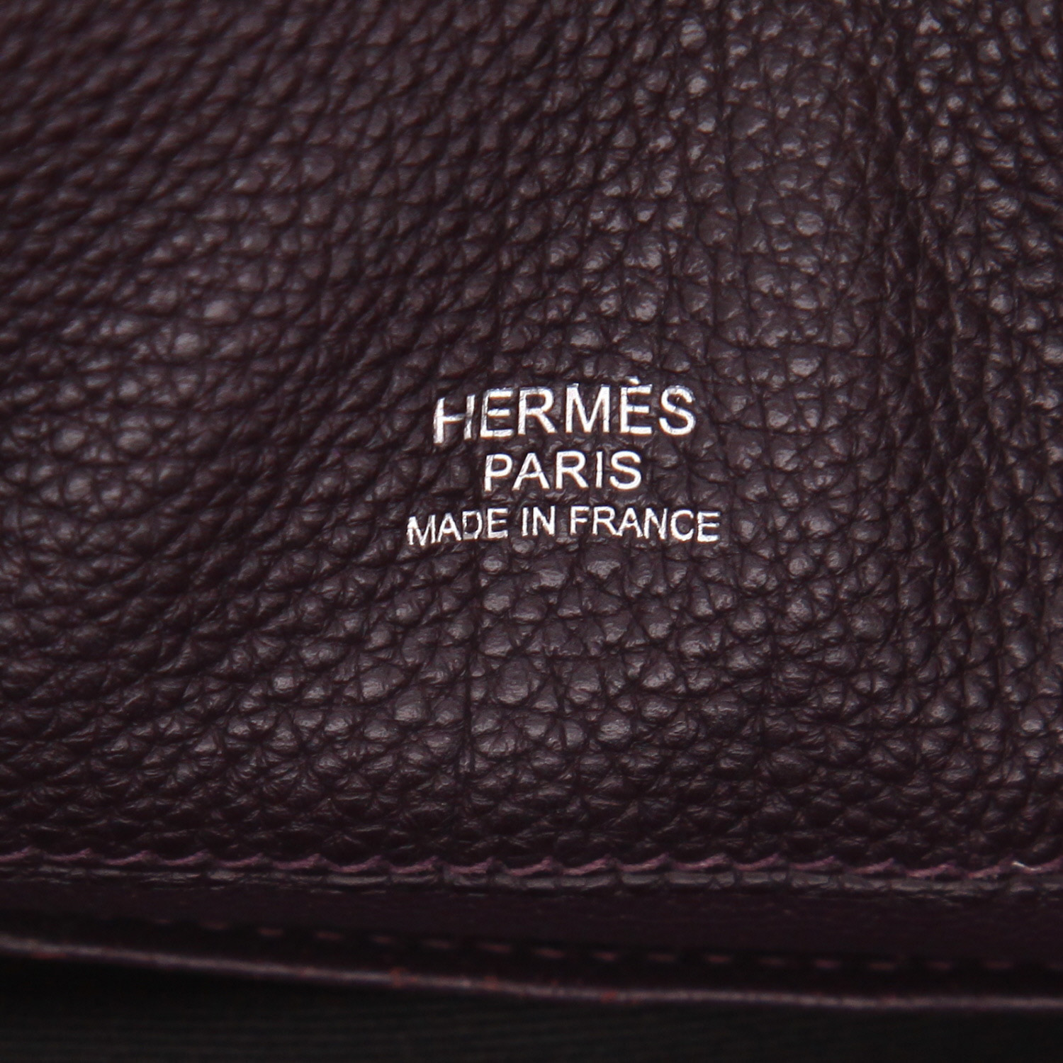 Borsa Hermès  So Kelly in pelle togo viola Raisin - Detail D2