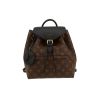 Sac à dos Louis Vuitton   en toile monogram marron et cuir grainé noir - 360 thumbnail