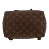 Louis Vuitton   backpack  in brown monogram canvas  and black grained leather - Detail D1 thumbnail