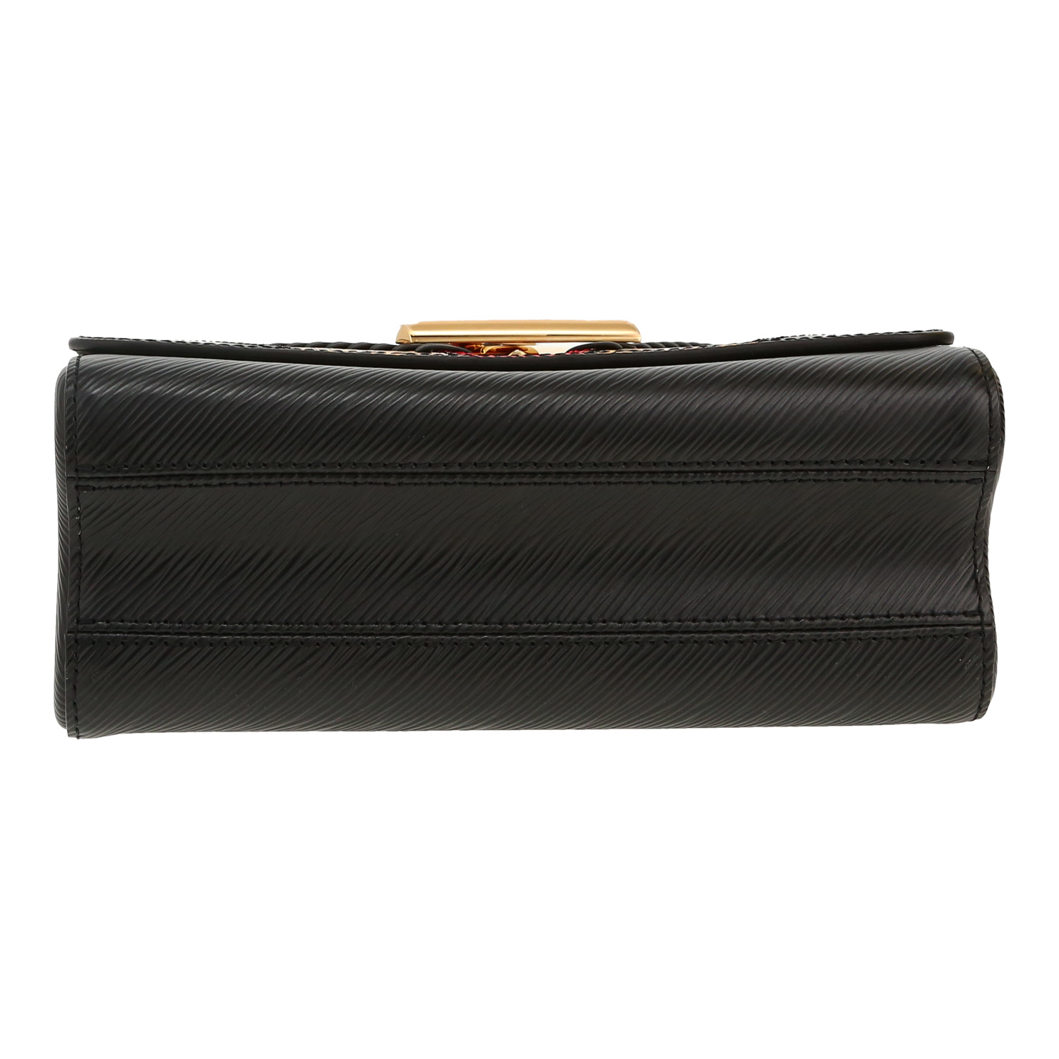 Borsa a tracolla Louis Vuitton  Twist in pelle Epi nera rossa e bianca - Detail D1