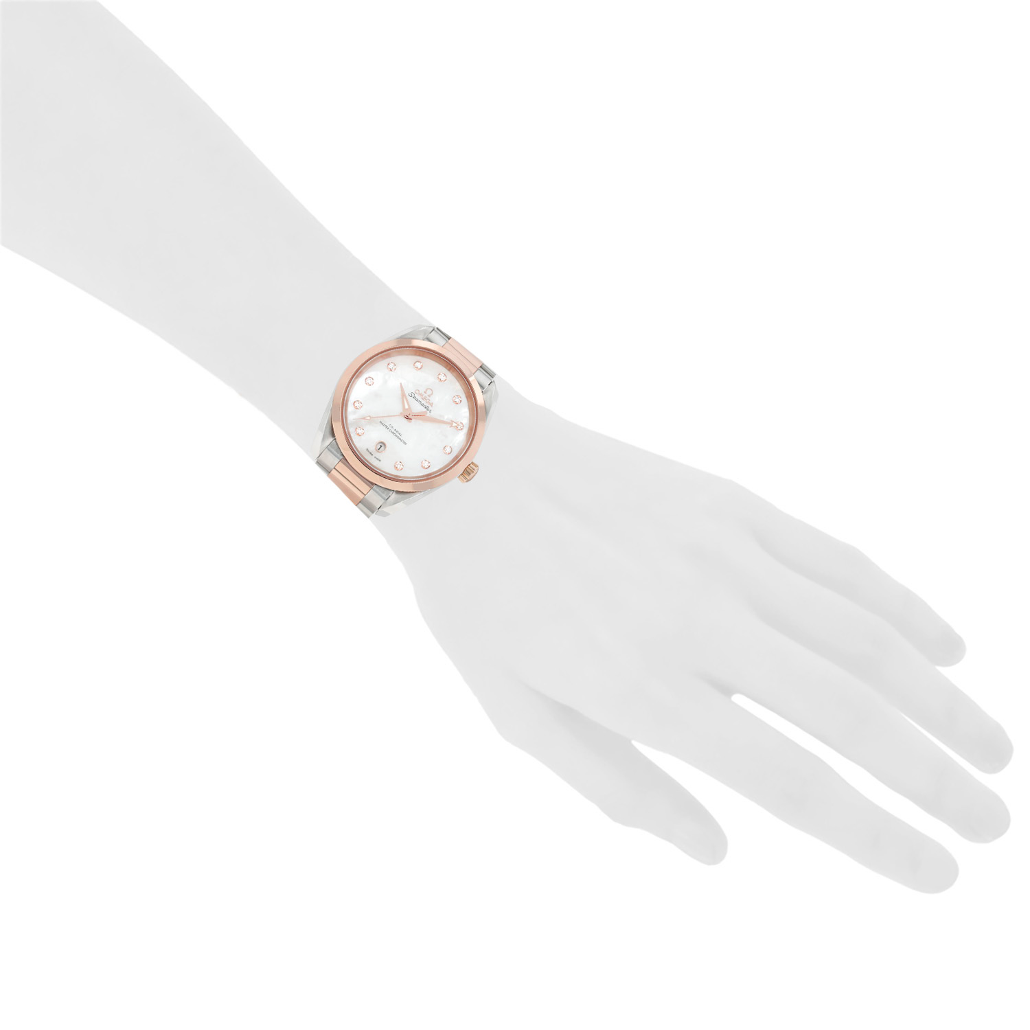 Montre Omega Seamaster Aqua Terra Co-Axial en or et acier Ref: 22020382055001 Vers 2019 - Detail D1