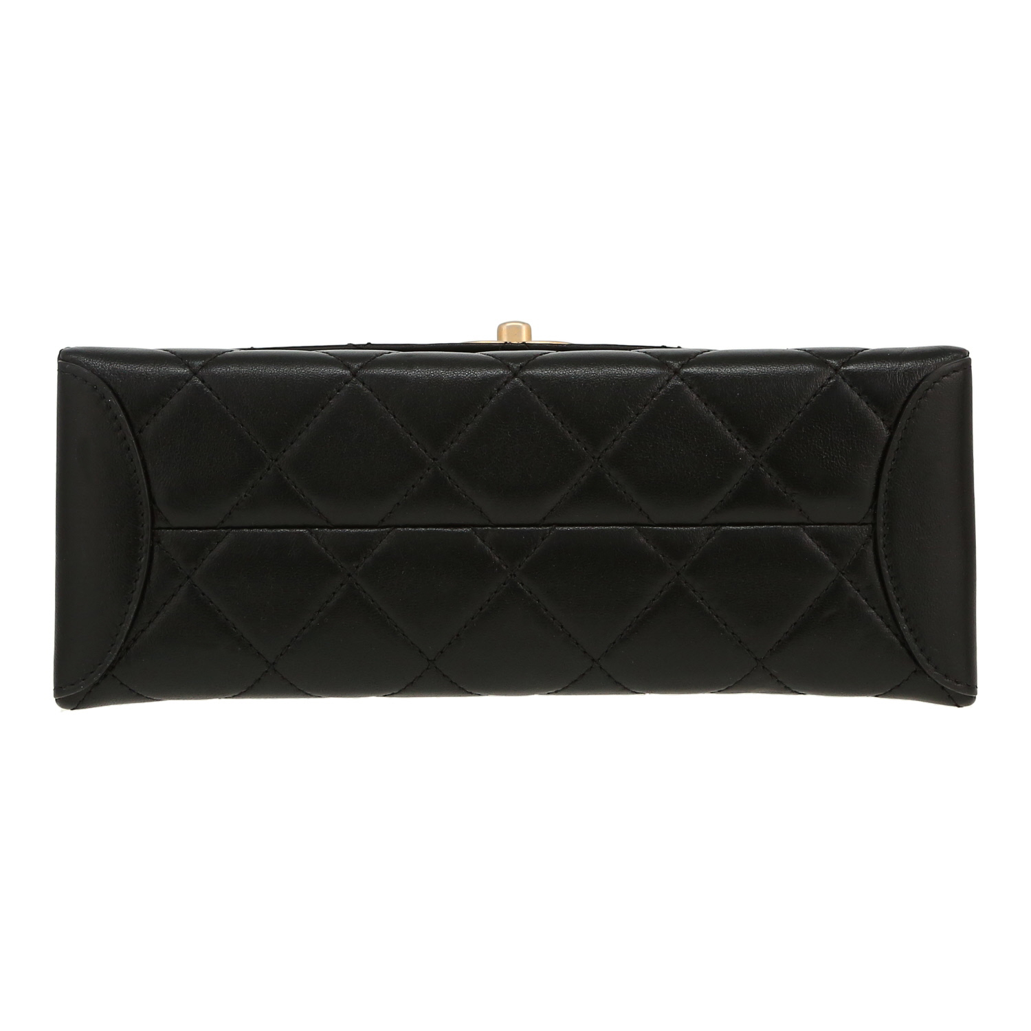 Bolso bandolera Chanel   en cuero acolchado negro - Detail D1