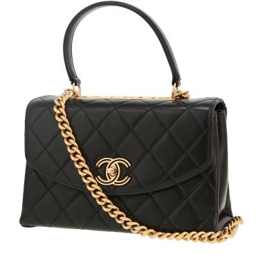 Bolso bandolera Chanel   en cuero acolchado negro