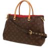 Bolso bandolera Louis Vuitton  Pallas en lona Monogram marrón y cuero natural - 00pp thumbnail