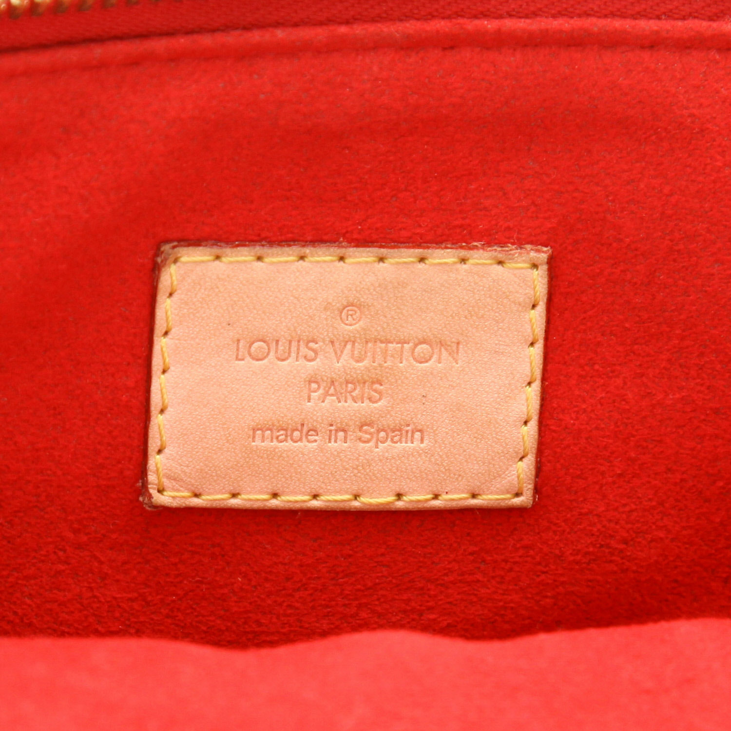 Borsa a tracolla Louis Vuitton  Pallas in tela monogram marrone e pelle naturale - Detail D2