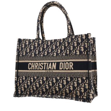 Bolso Cabás Dior  Book Tote en lona Monogram Oblique azul y beige