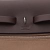 Hermès  Herbag bag worn on the shoulder or carried in the hand  in taupe canvas  and brown leather - Detail D2 thumbnail