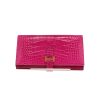 Hermès  Bearn wallet  in Rose Sheherazade alligator - 360 thumbnail