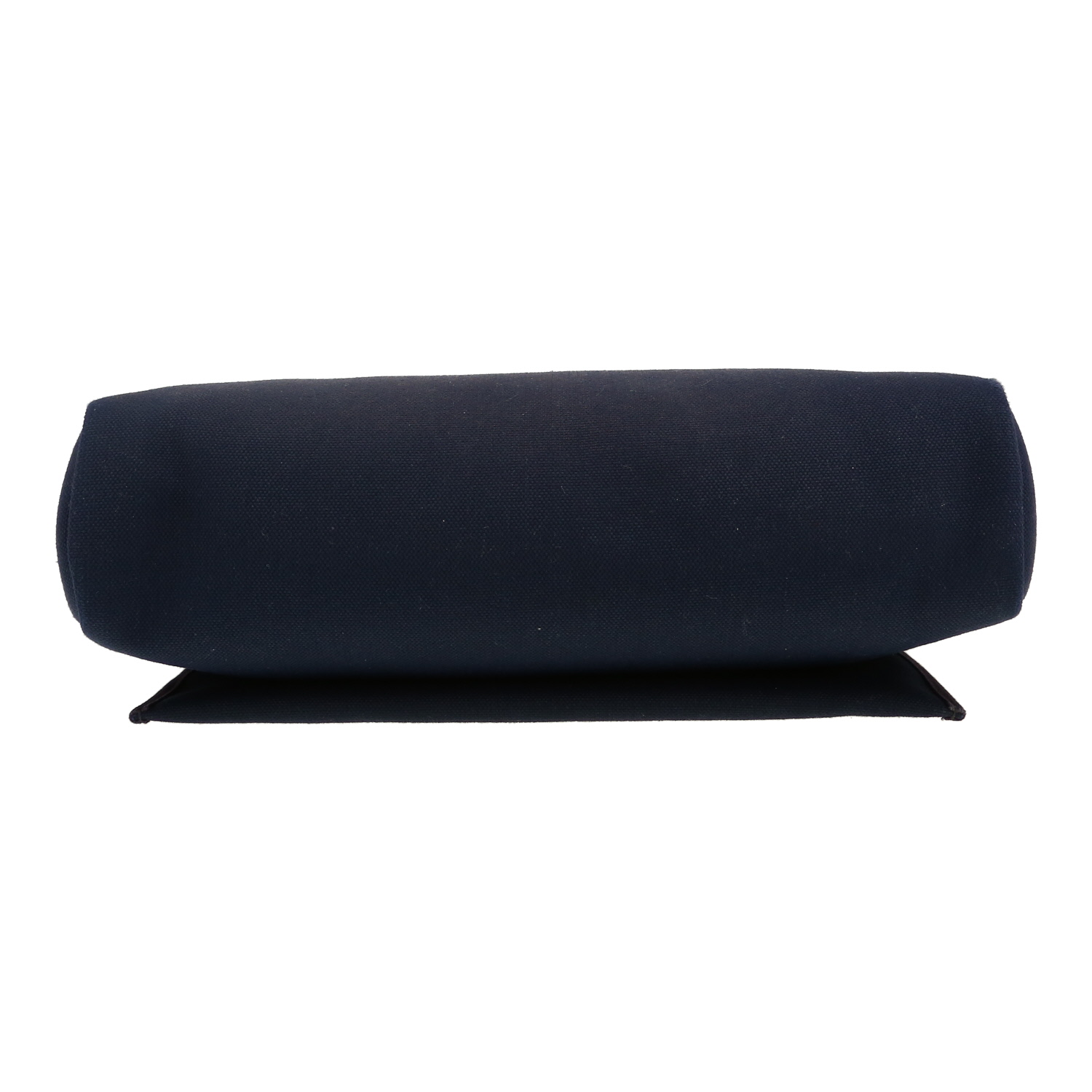 Bolso para llevar al hombro o en la mano Hermès  Herbag en lona azul y cuero azul - Detail D1