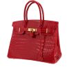 Bolso de mano Hermès  Birkin 30 cm en cocodrilo niloticus rojo Vif - 00pp thumbnail