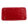 Hermès  Birkin 30 cm handbag  in red Vif niloticus crocodile - Detail D1 thumbnail